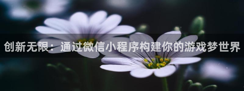 沐鸣2平台是杏彩的吗：创新无限：通过微信小程序构建你的游戏梦世界